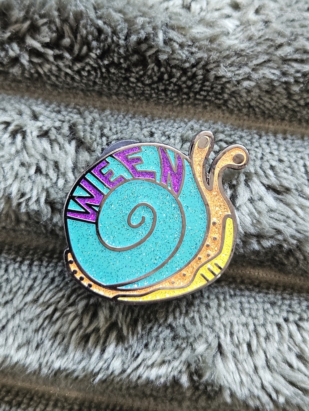Ween Glitter Snail Enamel Pin